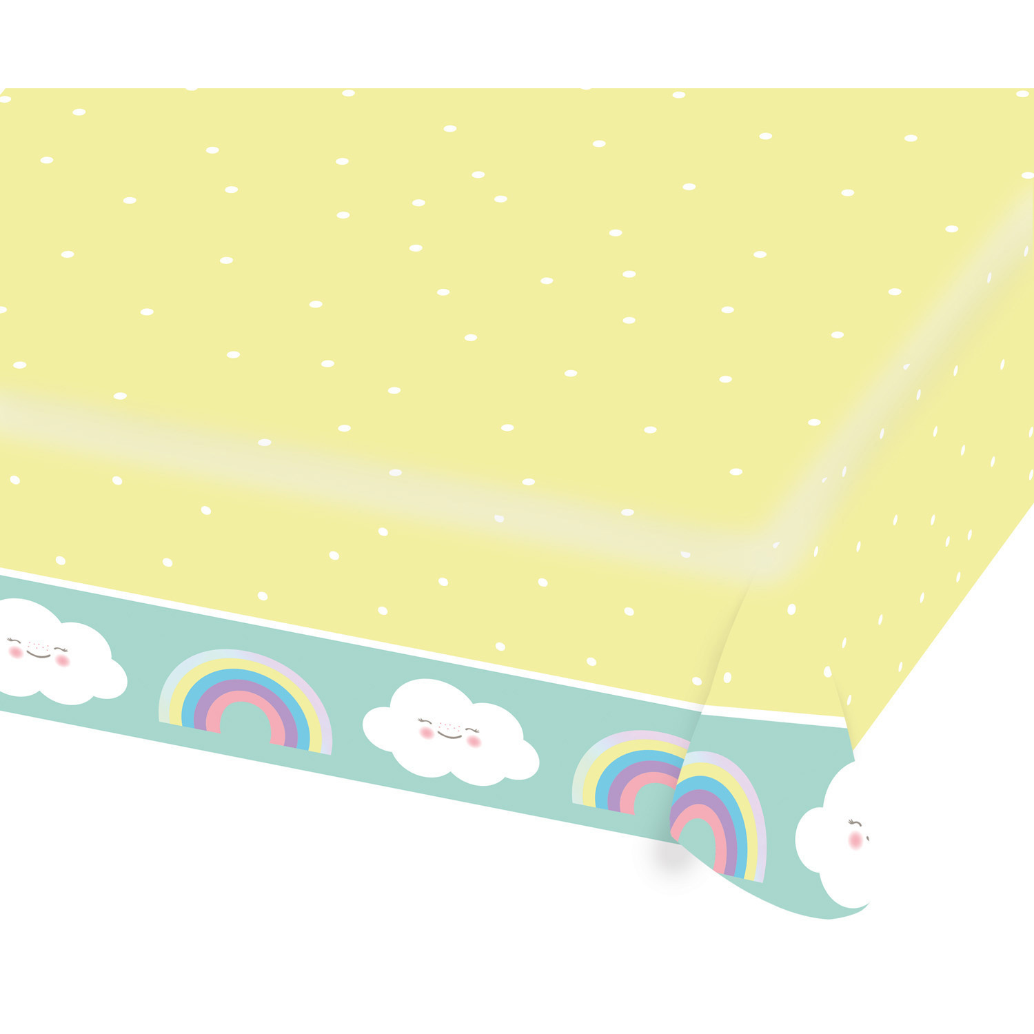 Papieren Tafelkleed Rainbow & Clouds 115cm x 175cm (1ST)