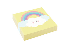 Servetten Rainbow & Clouds Geel 25cm x 25cm (20ST)