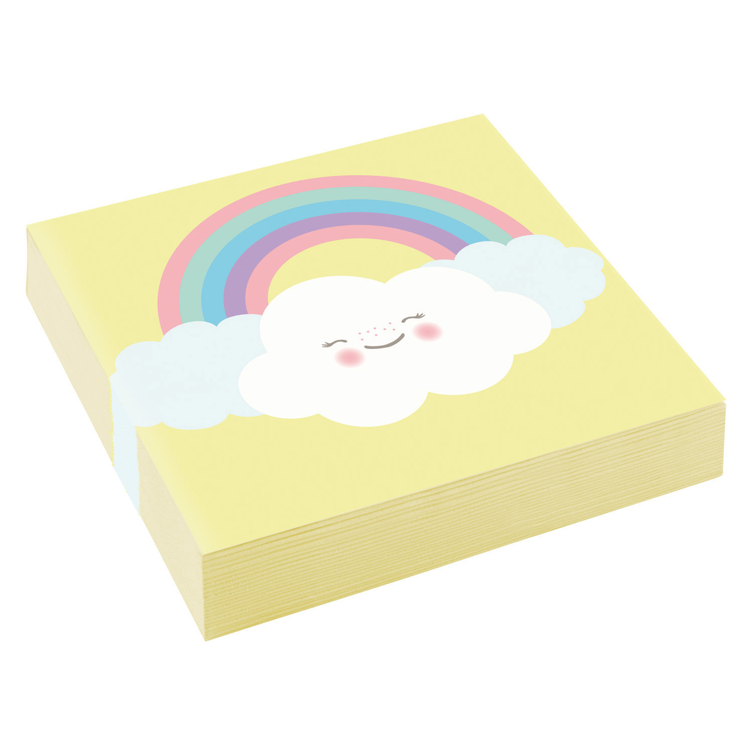 Servetten Rainbow & Clouds Geel 25cm x 25cm (20ST)