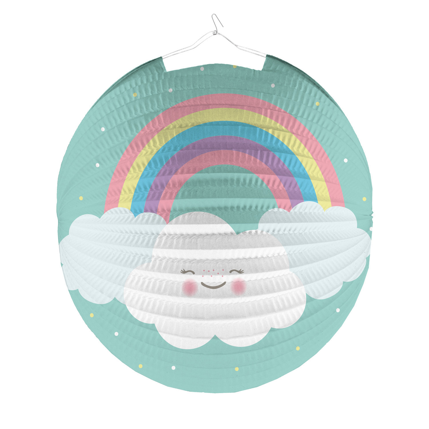 Lampion Rainbow & Clouds 25cm (1ST)