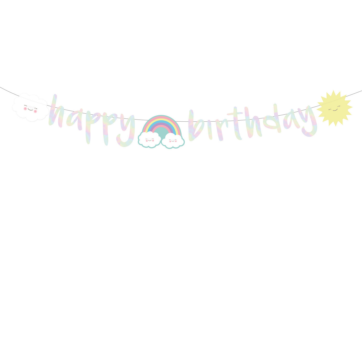 Letterslinger Rainbow & Clouds 180cm (1ST)