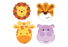 Kindermaskers Jungle Fun (8ST)