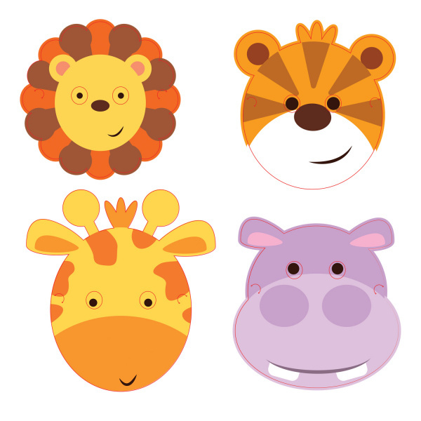 Kindermaskers Jungle Fun (8ST)