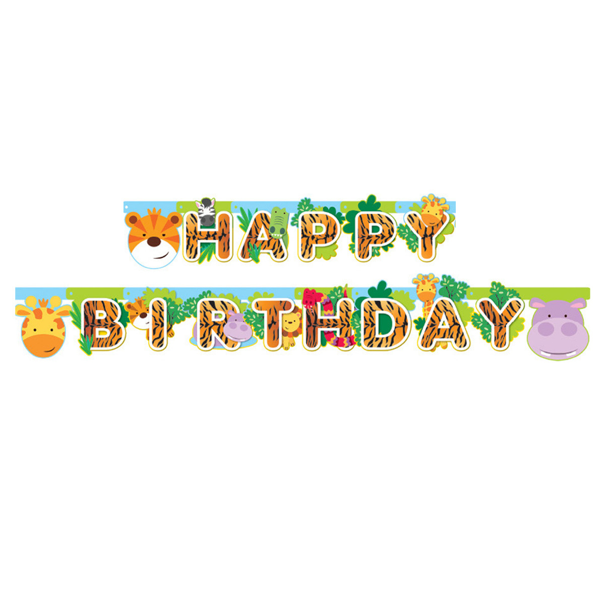 Letterslinger Jungle Fun "Happy Birthday" 170cm (1ST)