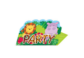 Uitnodigingen Jungle Fun met Envelop (8ST)