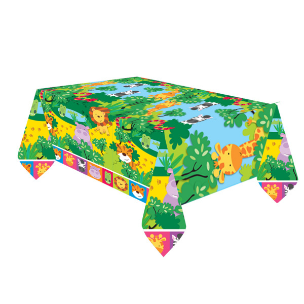 Plastic Tafelkleed Jungle Fun 120cm x 180cm (1ST)