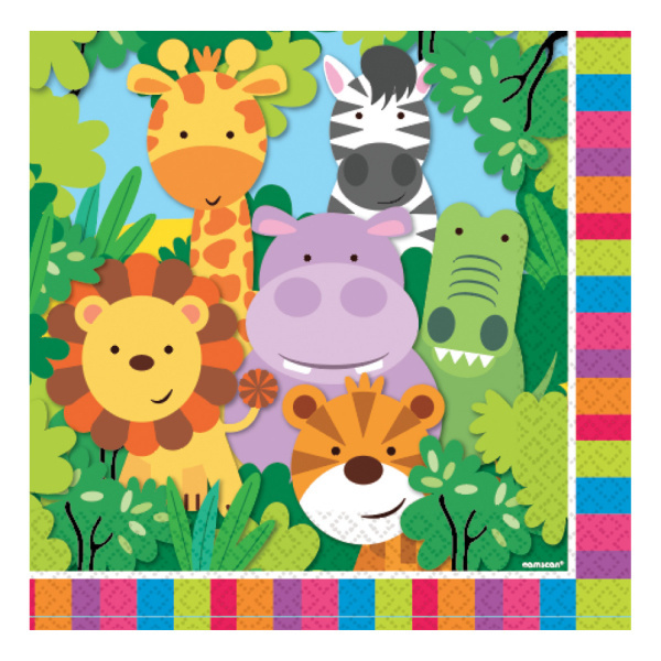 Servetten Jungle Fun 33cm x 33cm (20ST)