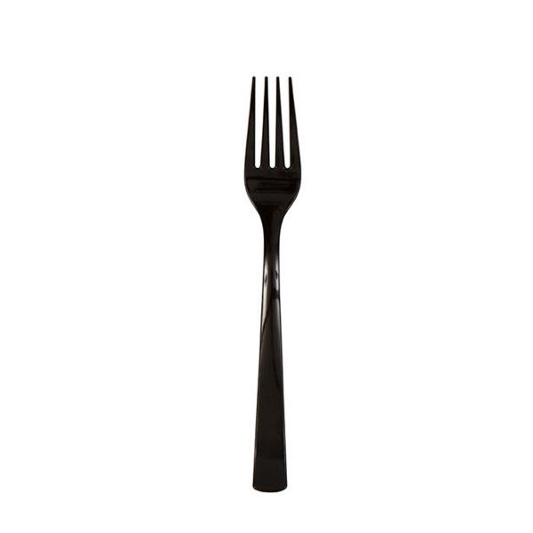 Plastic Wegwerp Bestek Zwart (18ST)