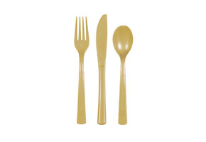 Plastic Bestek Goud (18ST)
