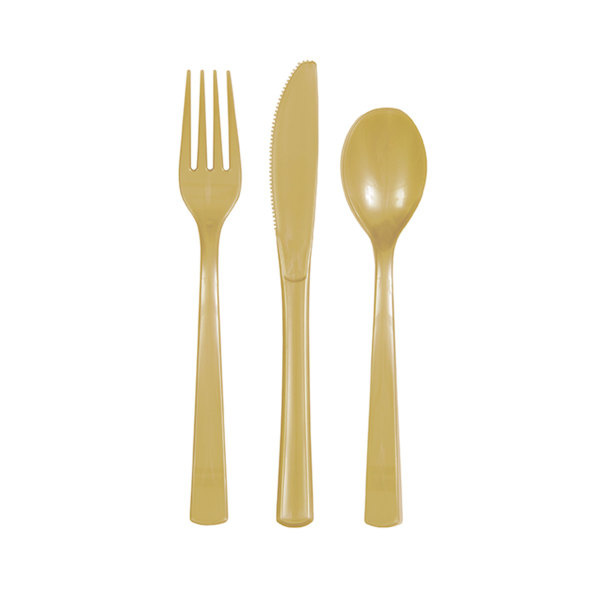 Plastic Bestek Goud (18ST)