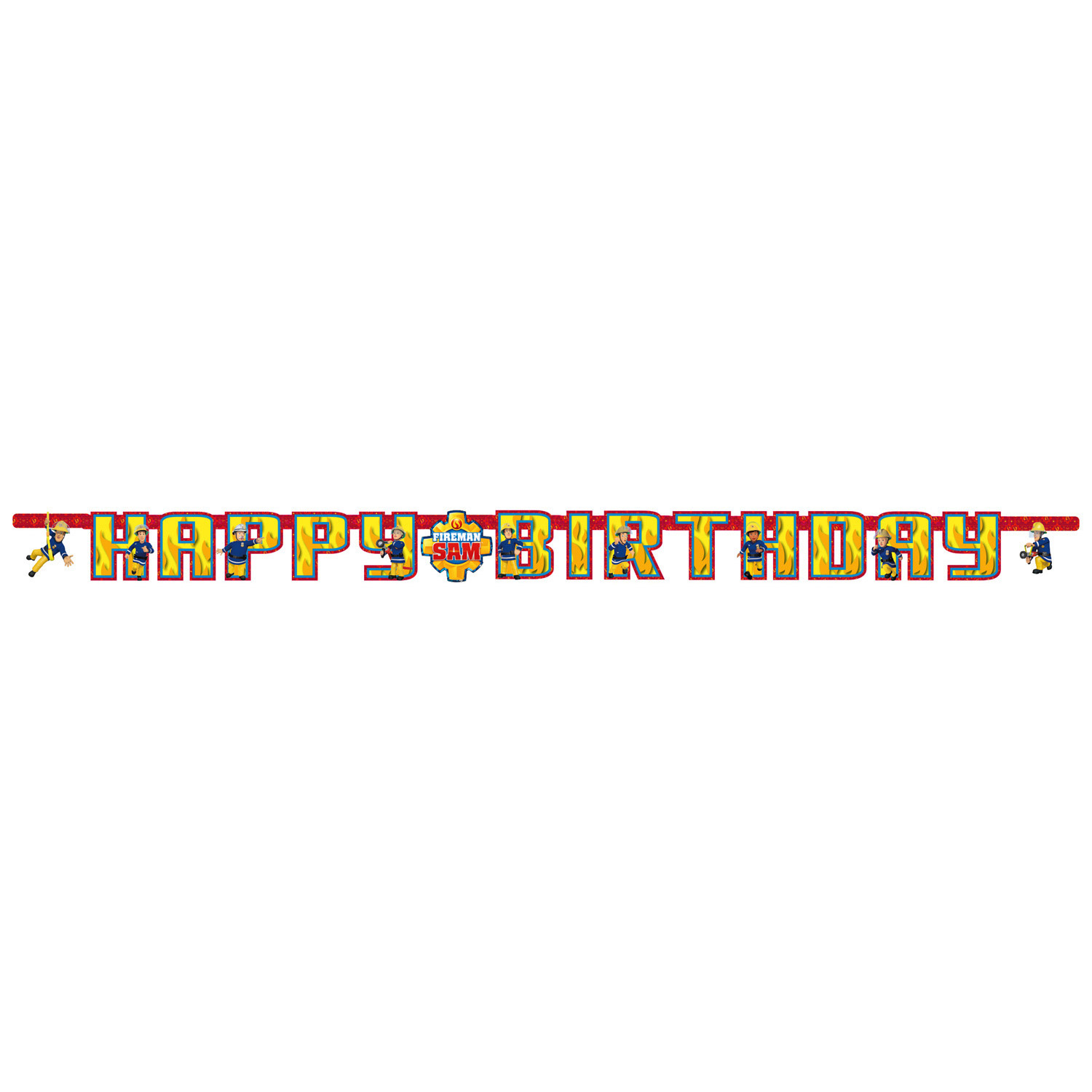 Letterslinger "Happy Birthday" Brandweerman Sam 180cm