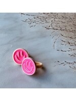 Smiley elastiekjes - roze