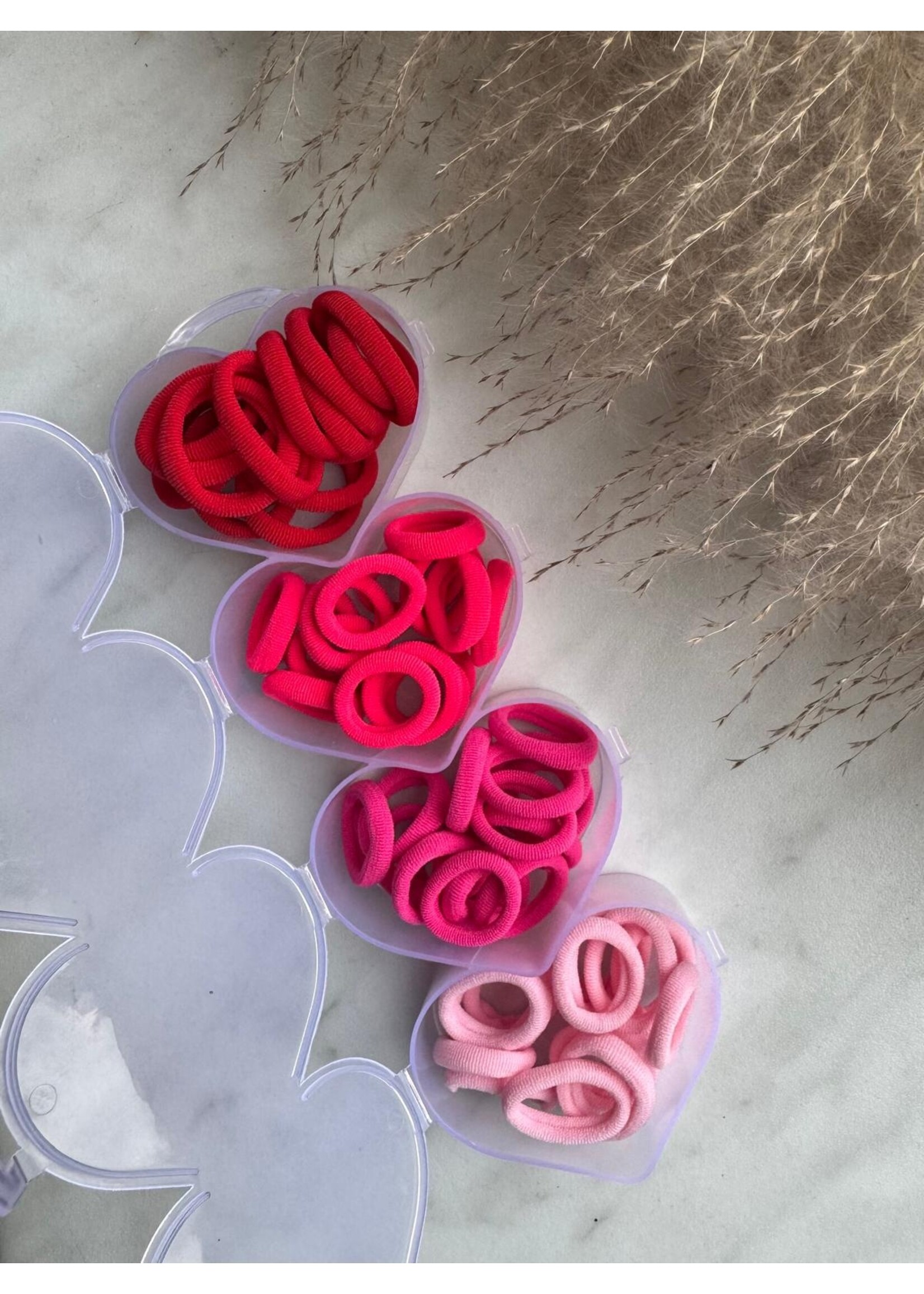 Elastiekjes set - pink (Valentijnsdag)