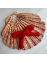 Gebreide kleine rode strik - 'Evi'