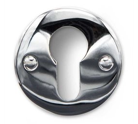 De Oude Deurklink Cilinderrozet rond in glanzend nikkel