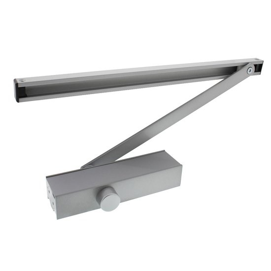 Intersteel Deurdranger met glijarm dr124 207x55x40 mm zilvergrijs