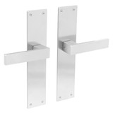 Intersteel Deurklink Amsterdam met schild 250x55x2mm blind geborsteld rvs Intersteel Deurklink Amsterdam met schild 250x55x2mm blind geborsteld rvs