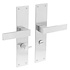 Deurklink Amsterdam met schild wc63/8 rvs geborsteld Deurklink Amsterdam met schild wc63/8 rvs geborsteld