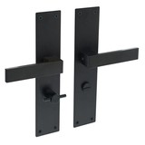 Intersteel Deurklink Amsterdam schild zwart wc63/8 Intersteel Deurklink Amsterdam schild zwart wc63/8