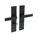 Intersteel Deurklink Amsterdam schild zwart 250x55x2mm wc63/8 Intersteel Deurklink Amsterdam schild zwart 250x55x2mm wc63/8