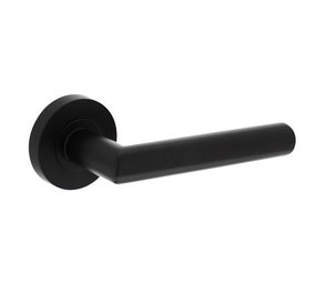 Intersteel Deurklink Bastian op rozet ø52x8mm zwart Intersteel Deurklink Bastian op rozet ø52x8mm zwart