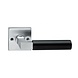 Intersteel Deurklink Bau-Stil vierkant rozet chroom mat/mat zwart Intersteel Deurklink Bau-Stil vierkant rozet chroom mat/mat zwart