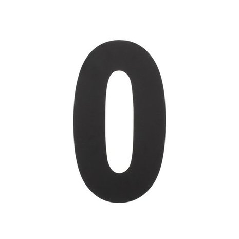 Intersteel Huisnummer 0 xl hoogte 30 cm rvs/mat zwart Intersteel Huisnummer 0 xl hoogte 30 cm rvs/mat zwart