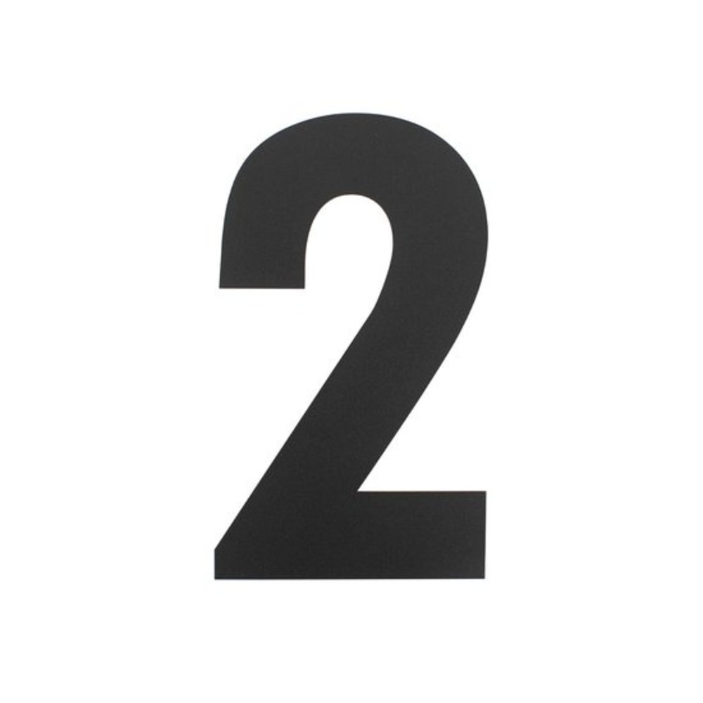 Intersteel Huisnummer 2 xl hoogte 30 cm rvs/mat zwart Intersteel Huisnummer 2 xl hoogte 30 cm rvs/mat zwart