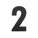 Intersteel Huisnummer 2 xl hoogte 30 cm rvs/mat zwart Intersteel Huisnummer 2 xl hoogte 30 cm rvs/mat zwart