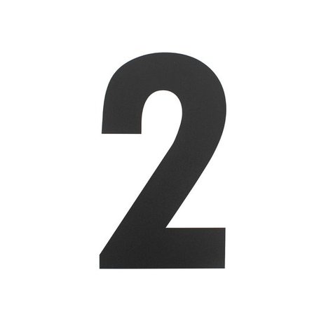 Intersteel Huisnummer 2 xl hoogte 30 cm rvs/mat zwart Intersteel Huisnummer 2 xl hoogte 30 cm rvs/mat zwart