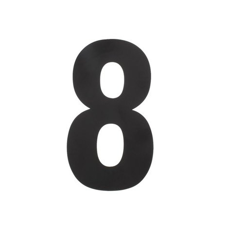 Intersteel Huisnummer 8 xl hoogte 30 cm rvs/mat zwart Intersteel Huisnummer 8 xl hoogte 30 cm rvs/mat zwart