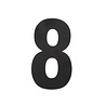 Intersteel Huisnummer 8 xl hoogte 30 cm rvs/mat zwart Intersteel Huisnummer 8 xl hoogte 30 cm rvs/mat zwart