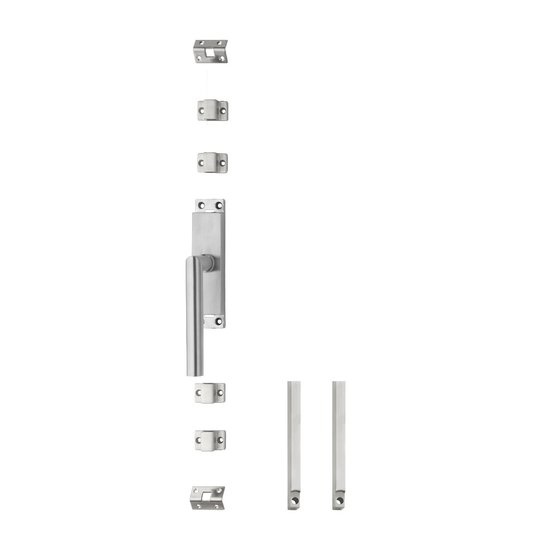 Intersteel Klink-espagnolet links geborsteld rvs hoek 90° met stangenset 2x 1245 mm