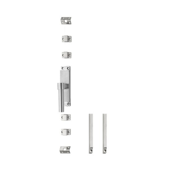 Intersteel Klink-espagnolet links l-recht met stangenset 2x1245 mm geborsteld rvs