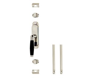 Intersteel Klink-espagnolet links ton 222 met stangenset 2x 1250 mm nikkel/ebbenhout Intersteel Klink-espagnolet links ton 222 met stangenset 2x 1250 mm nikkel/ebbenhout