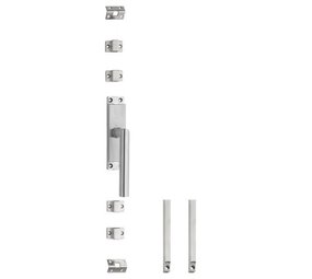 Intersteel Klink-espagnolet rechts hoek 90° met stangenset 2x 1245 mm geborsteld rvs Intersteel Klink-espagnolet rechts hoek 90° met stangenset 2x 1245 mm geborsteld rvs