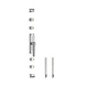 Intersteel Klink-espagnolet rechts l-recht met stangenset 2x 1245 mm geborsteld rvs Intersteel Klink-espagnolet rechts l-recht met stangenset 2x 1245 mm geborsteld rvs