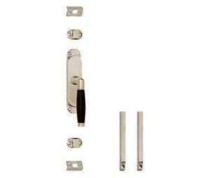 Intersteel Klink-espagnolet rechts ton 222 met stangenset 2 x 1250 mm mat nikkel / ebbenhout Intersteel Klink-espagnolet rechts ton 222 met stangenset 2 x 1250 mm mat nikkel / ebbenhout