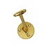 Trapleuning houder hol zadel messing gelakt Trapleuning houder hol zadel messing gelakt