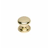 Intersteel Meubelknop paddenstoel 35 mm achterplaat messing gelakt Intersteel Meubelknop paddenstoel 35 mm achterplaat messing gelakt
