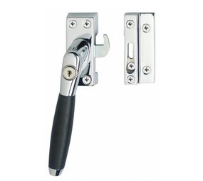 Intersteel Raamsluiting met slot skg1 links ton 400 chroom met ebbenhout