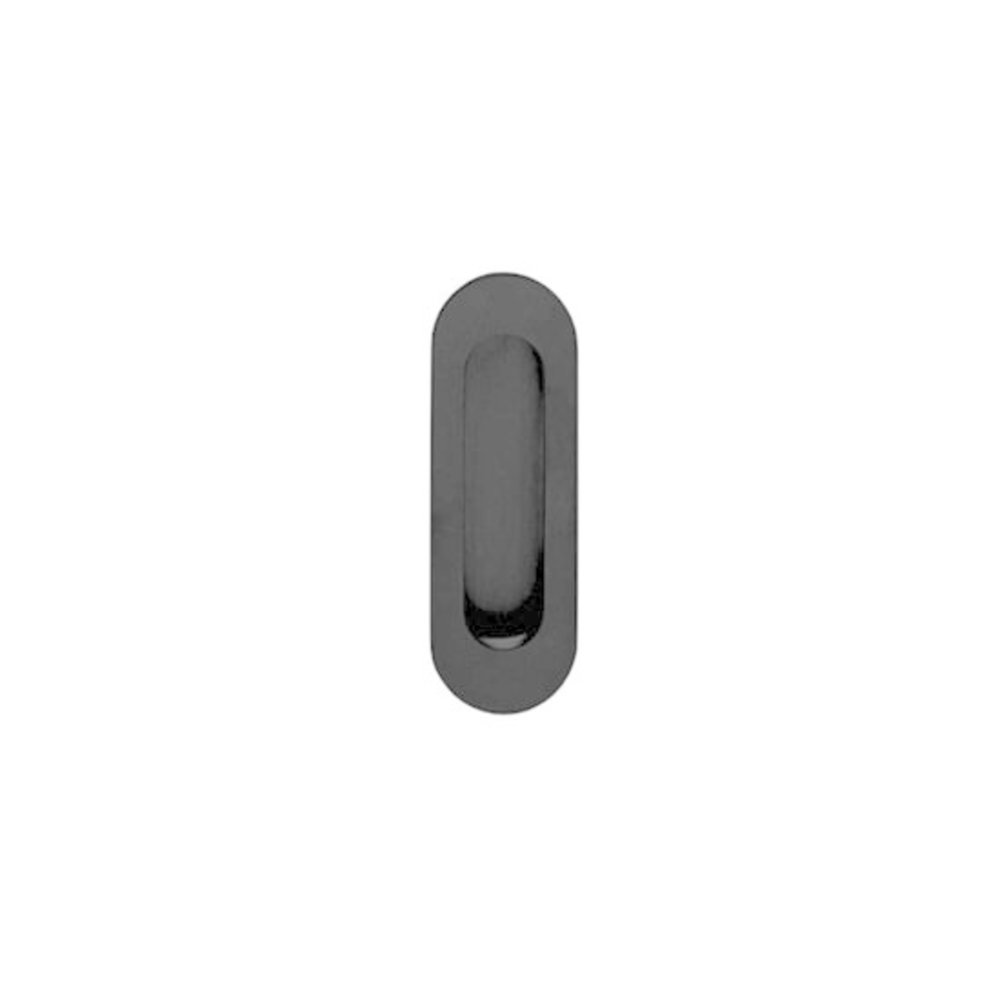 Intersteel Schuifdeurkom mat zwart ovaal 120x40mm blind Intersteel Schuifdeurkom mat zwart ovaal 120x40mm blind