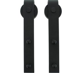 Intersteel Set van 2 hangrollen basic zwart Intersteel Set van 2 hangrollen basic zwart