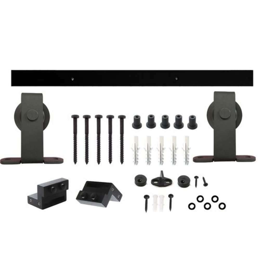 Intersteel Schuifdeursysteem basic top mat zwart - incl. rail en beslag - Intersteel Intersteel Schuifdeursysteem basic top mat zwart - incl. rail en beslag - Intersteel