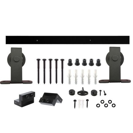 Intersteel Schuifdeursysteem basic top mat zwart - incl. rail en beslag - Intersteel Intersteel Schuifdeursysteem basic top mat zwart - incl. rail en beslag - Intersteel