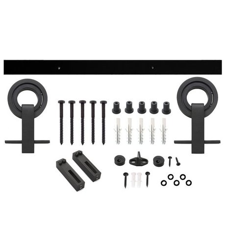 Intersteel Schuifdeursysteem modern top mat zwart Intersteel Schuifdeursysteem modern top mat zwart