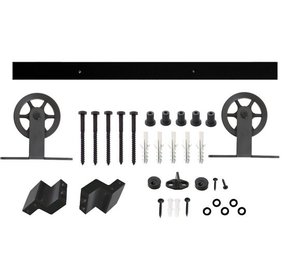 Intersteel Schuifdeursysteem wheel top mat zwart Intersteel Schuifdeursysteem wheel top mat zwart