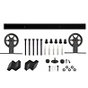 Intersteel Schuifdeursysteem wheel top mat zwart - incl. rail en beslag - Intersteel