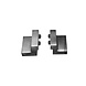 Intersteel Set van 2 stoppers schuifdeursysteem mat zwart met bevestiging Intersteel Set van 2 stoppers schuifdeursysteem mat zwart met bevestiging