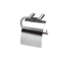 Intersteel Toiletrolhouder met verlengde klep rvs geborsteld Intersteel Toiletrolhouder met verlengde klep rvs geborsteld